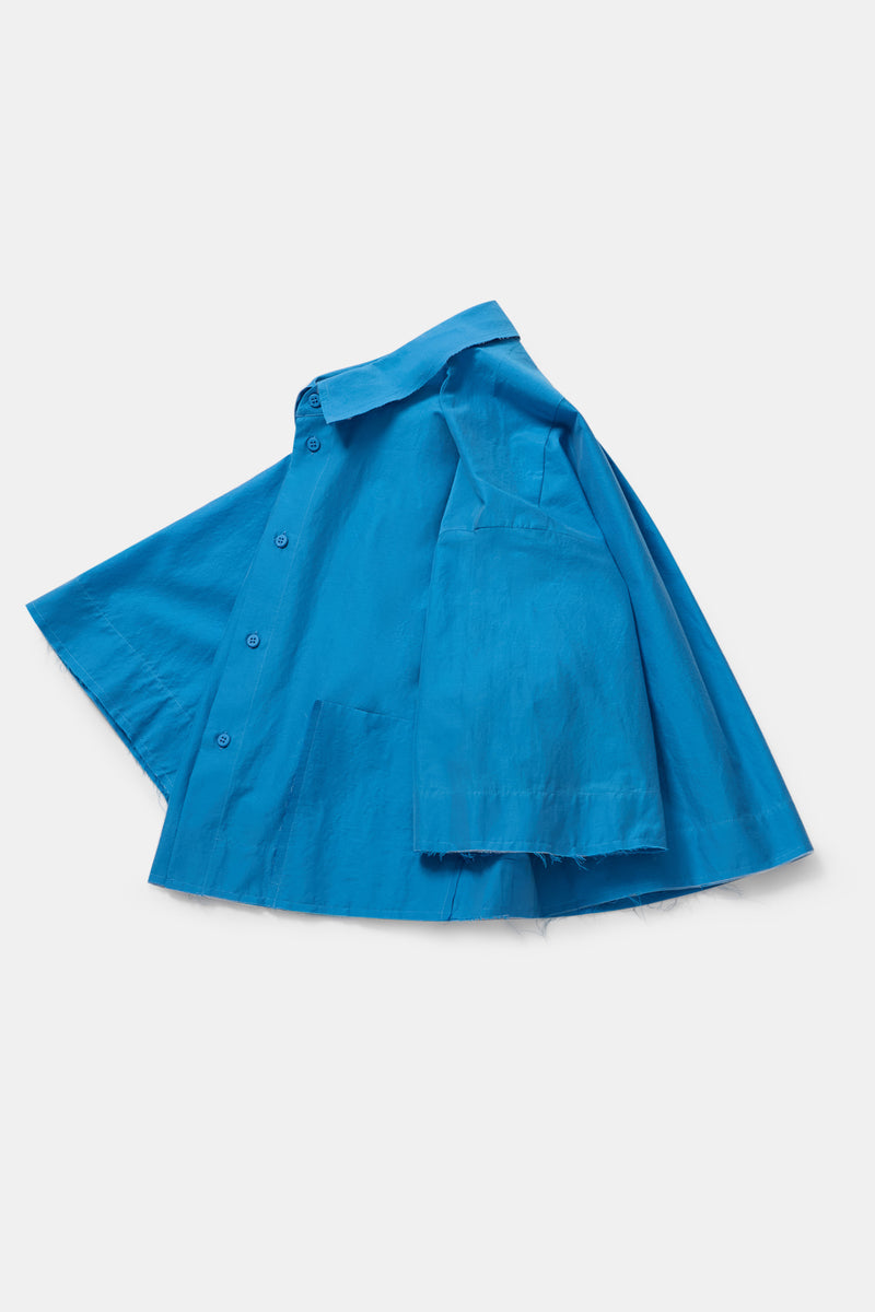 boxer shirt cotton silk cornflower