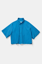 boxer shirt cotton silk cornflower