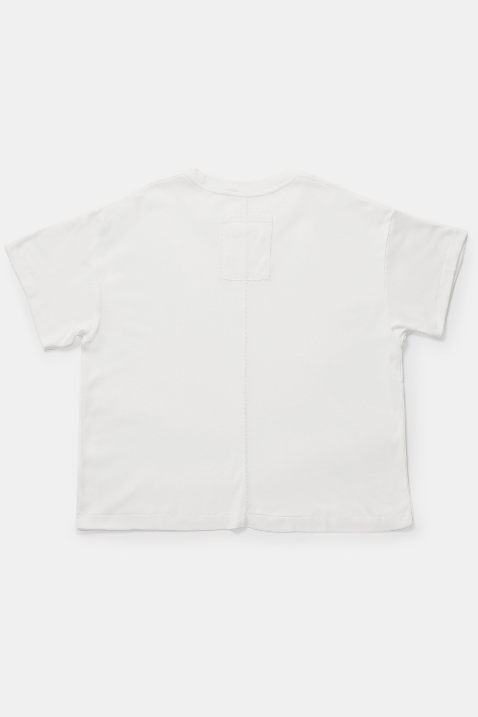 detail back view of toogood fencer t-shirt chalk