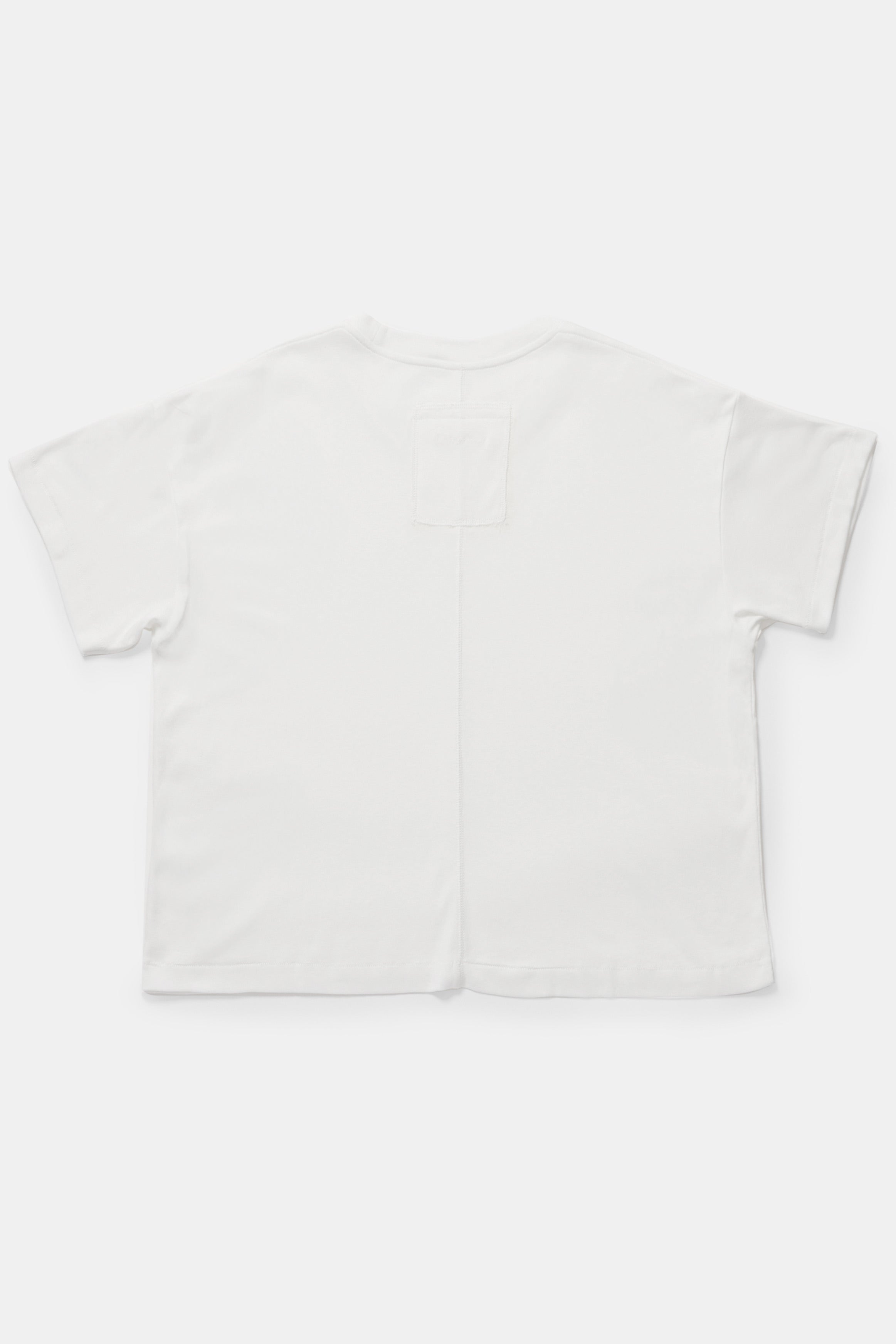 detail back view of toogood fencer t-shirt chalk