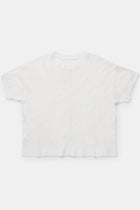 close up view of toogood fencer t-shirt chalk boxy cut and easy layering piece