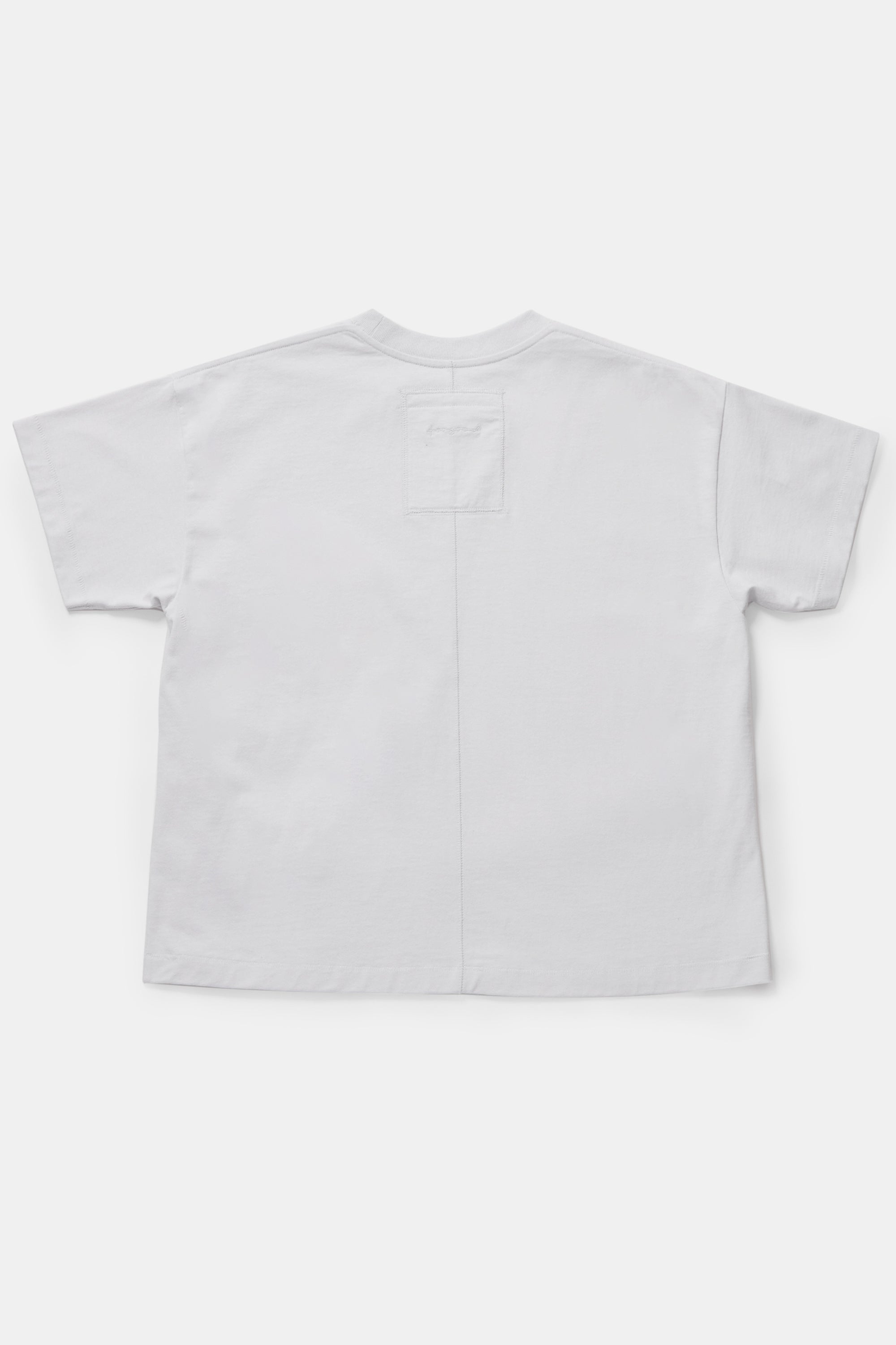 back view of toogood fencer t-shirt textured jersey cloudy center seam and relaxed fit