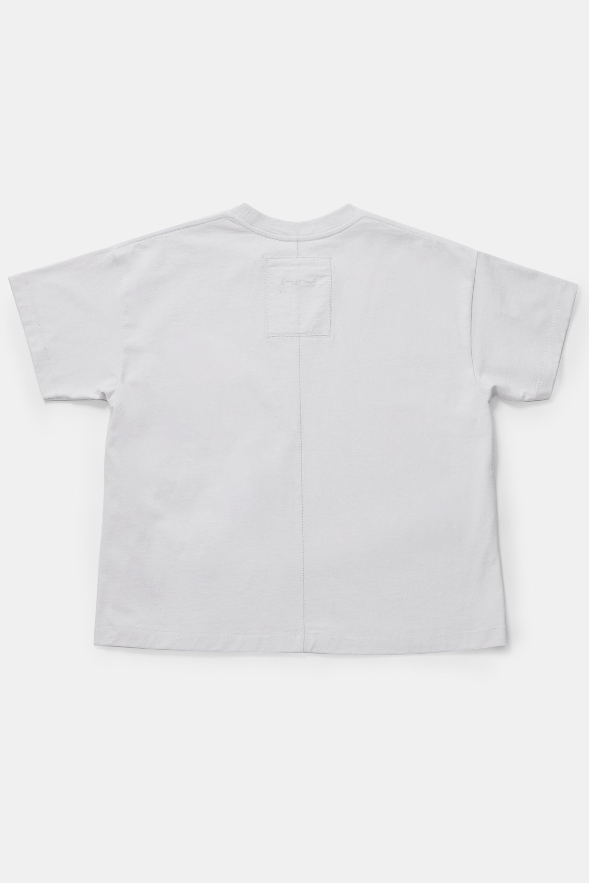 back view of toogood fencer t-shirt textured jersey cloudy center seam and relaxed fit