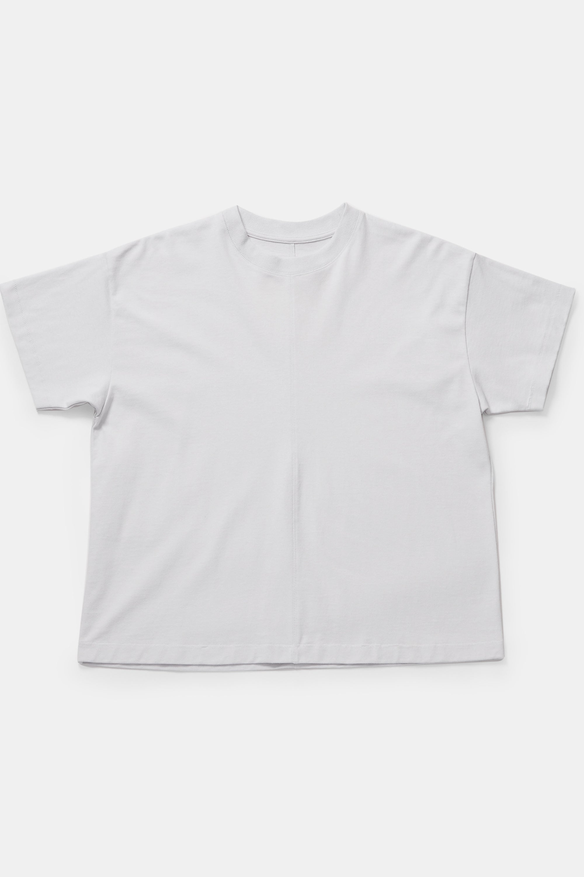 front view of toogood fencer t-shirt textured jersey cloudy  boxy cut and short sleeves