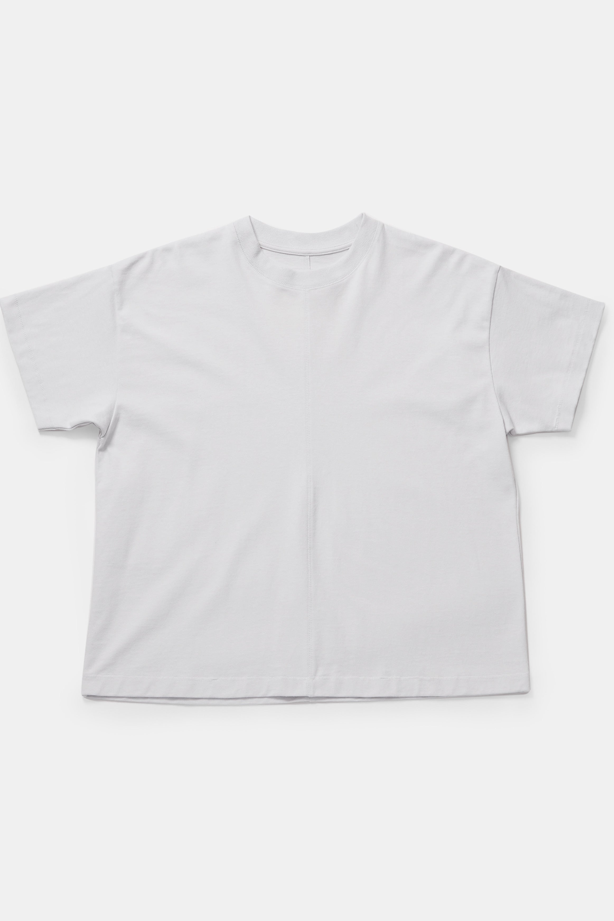 front view of toogood fencer t-shirt textured jersey cloudy  boxy cut and short sleeves