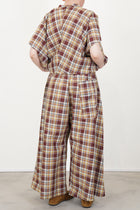 wide trousers parana check toffee