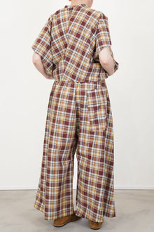 wide trousers parana check toffee