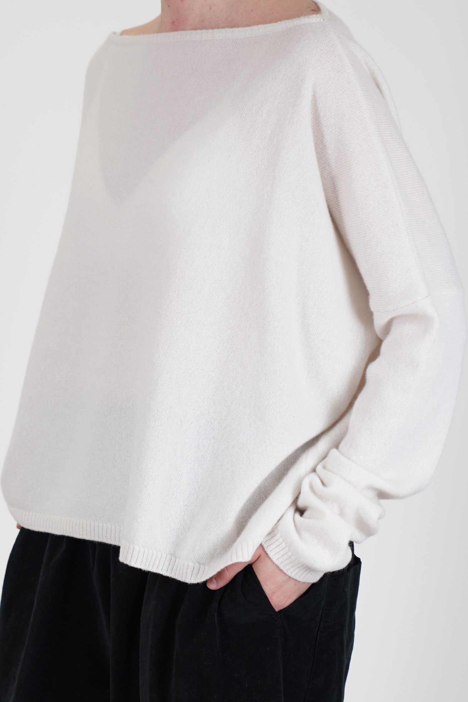 boatneck sweater cashmere oatmeal