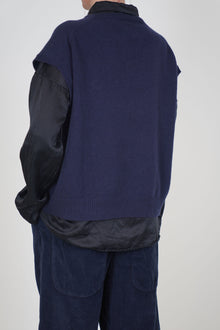 cashmere sleeveless vest ink