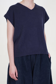 cashmere sleeveless vest ink