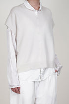 cashmere sleeveless vest oatmeal