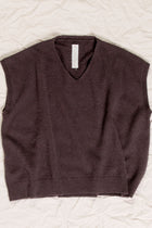 cashmere sleeveless vest chocolate