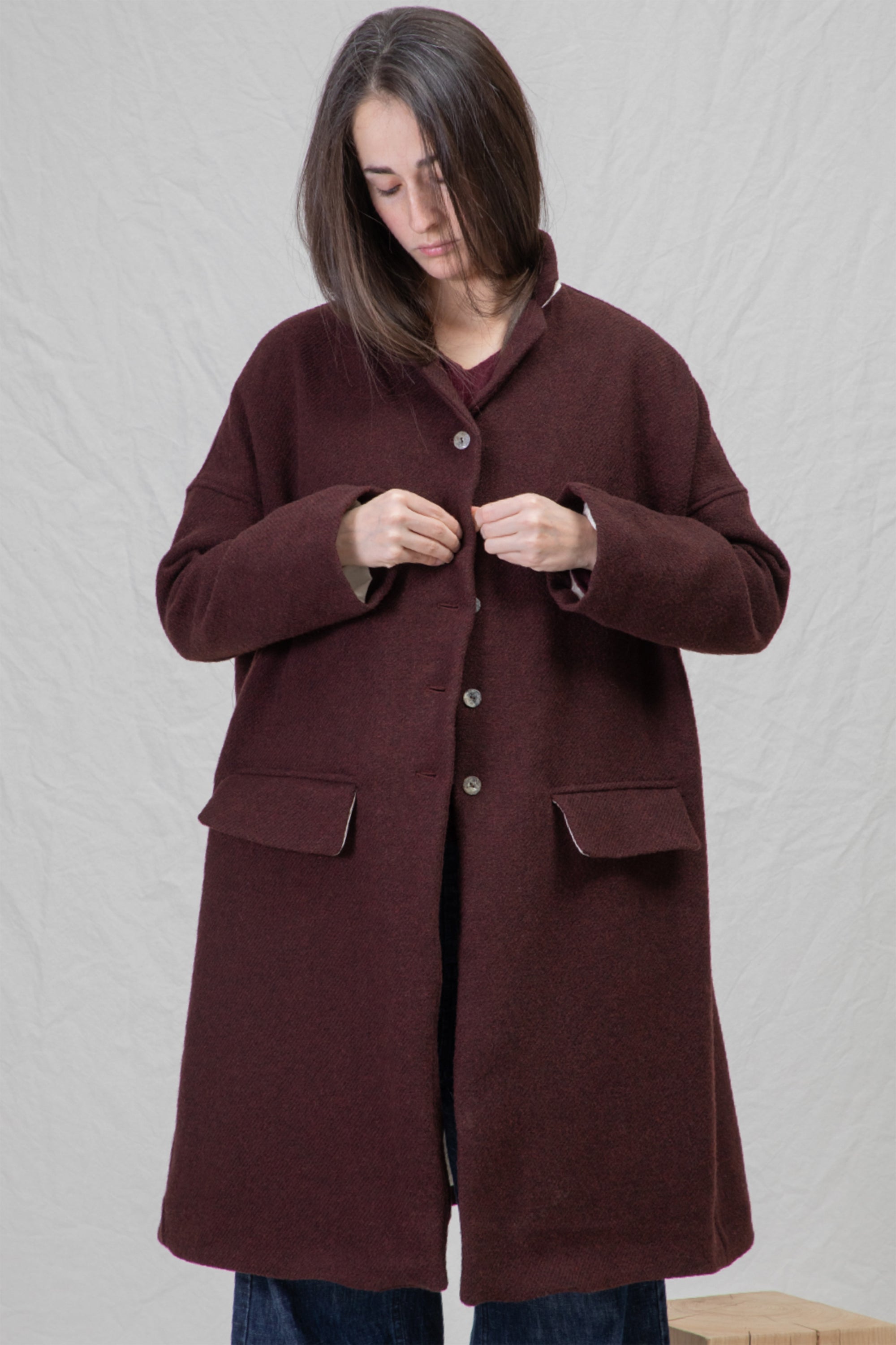 easy coat wool wine