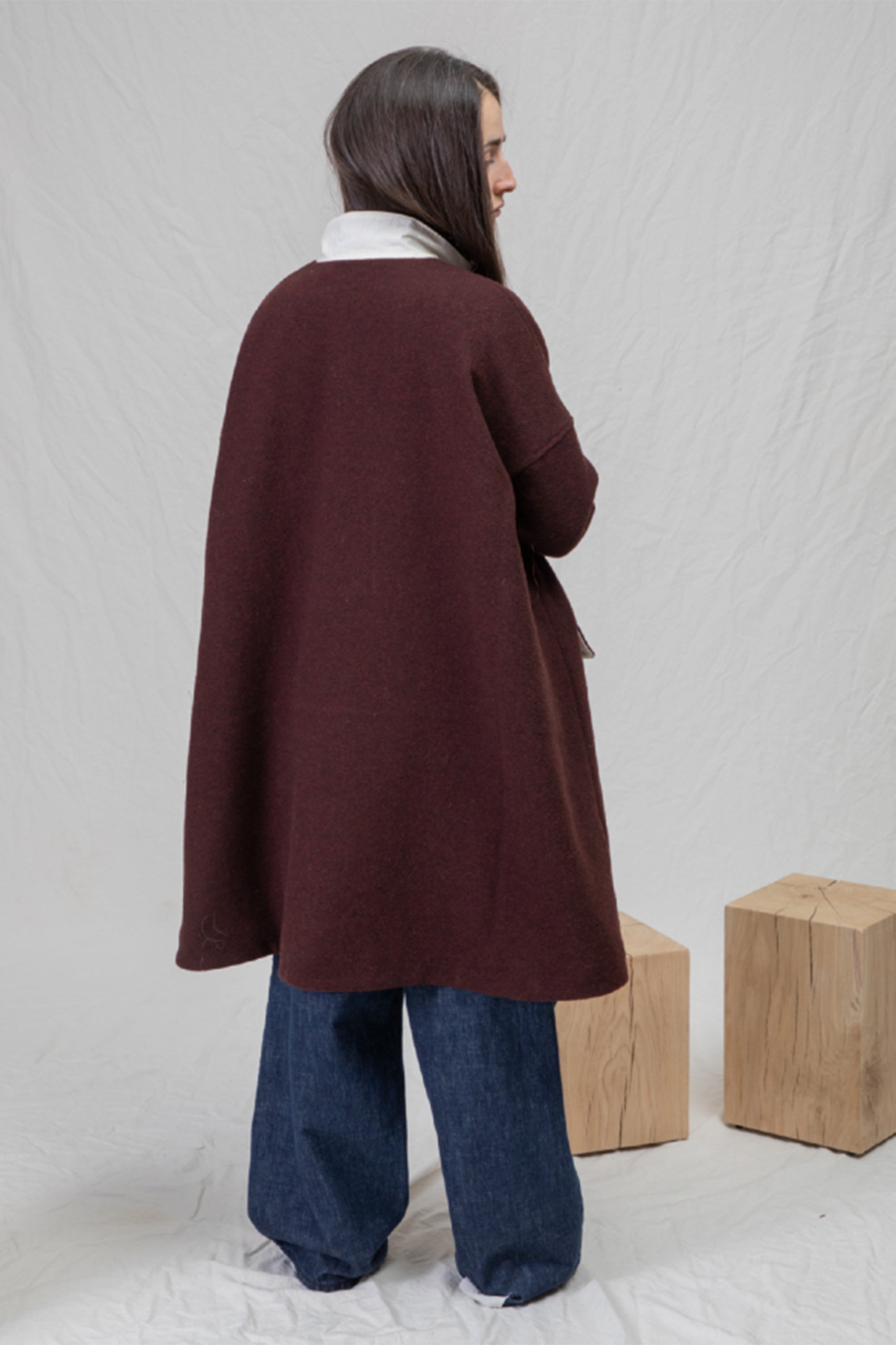 easy coat wool wine