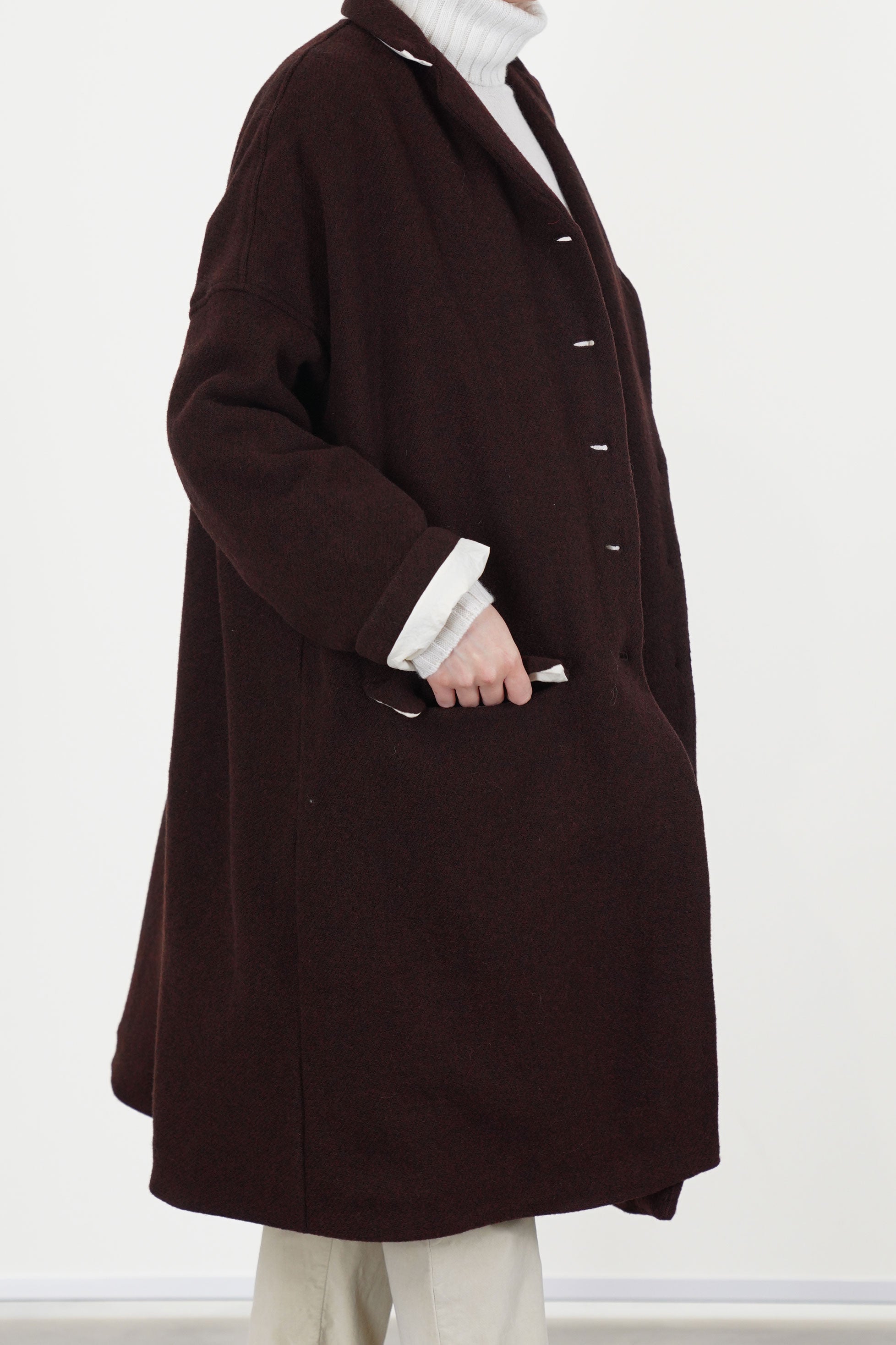 easy coat wool wine