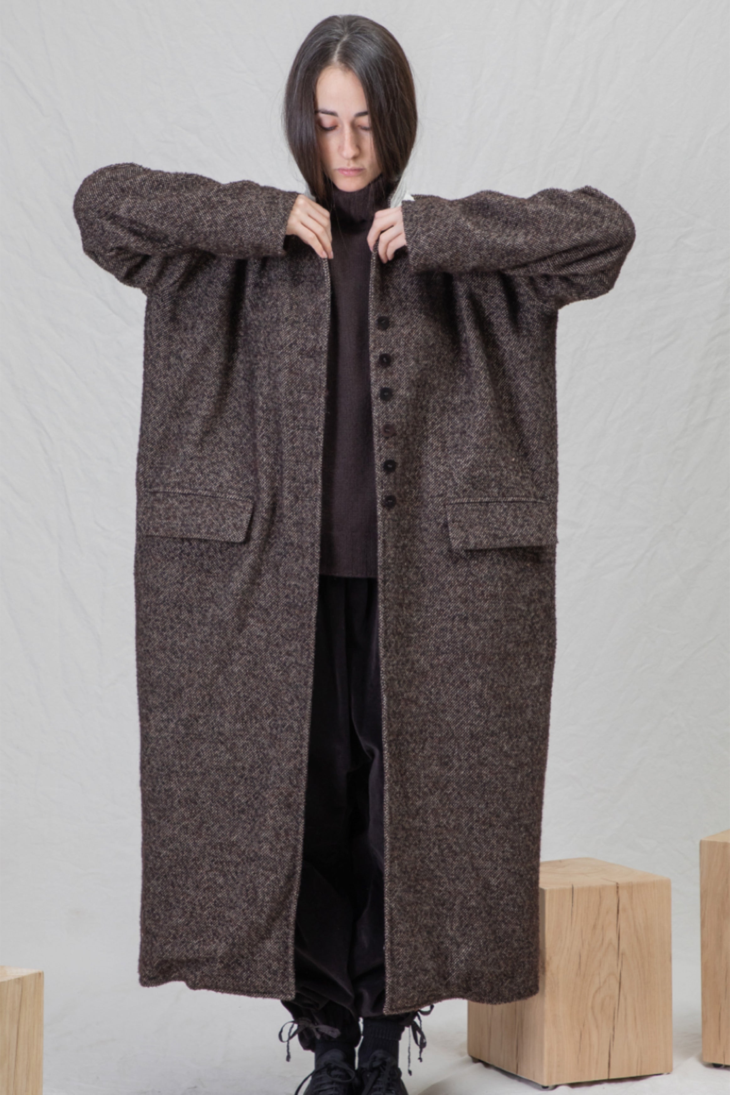 egg coat wn brown