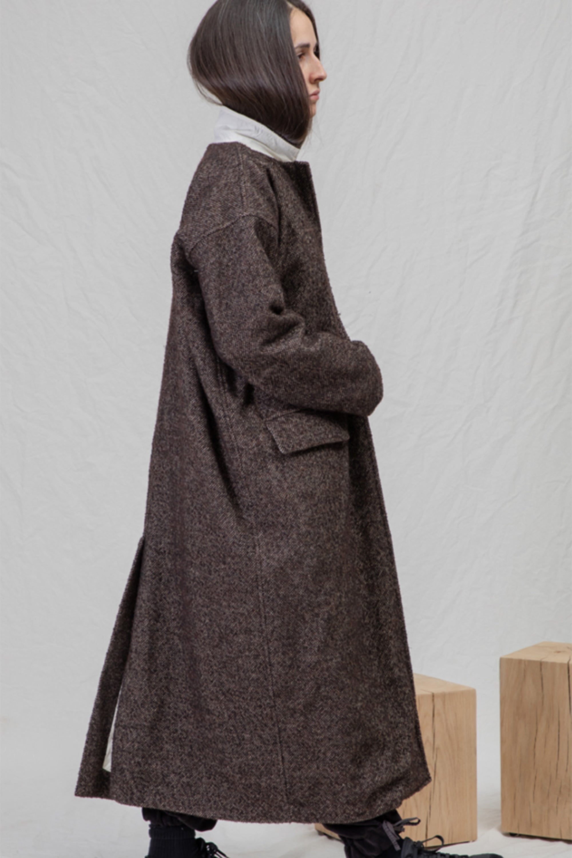 egg coat wn brown