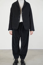 elasticated ankle trousers v black
