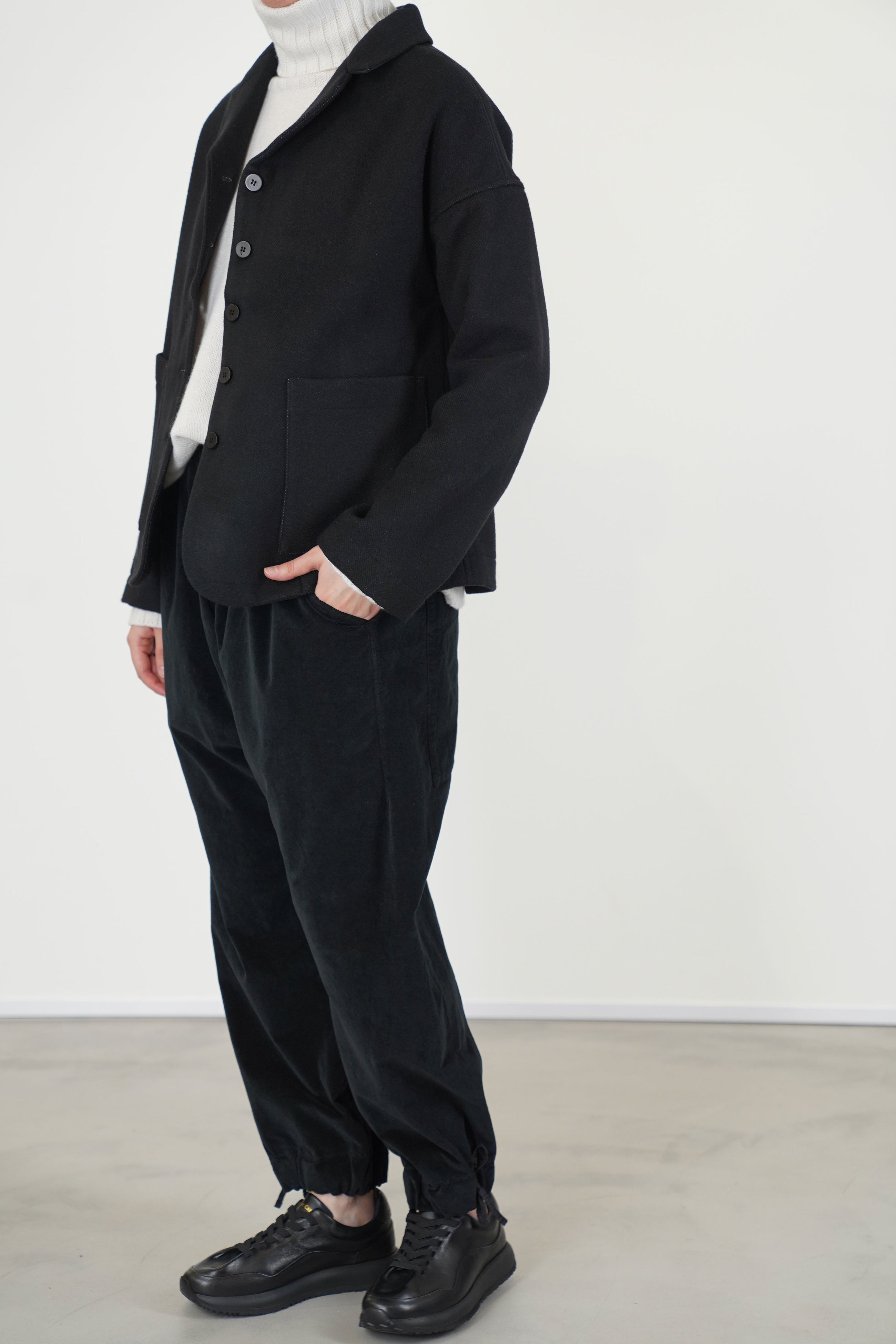 soft loose blazer c black