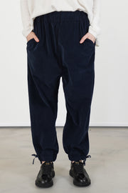 elasticated ankle trousers v navy