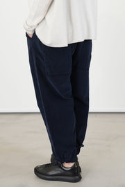 elasticated ankle trousers v navy