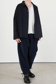elasticated ankle trousers v navy