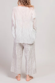 faded wide & short trousers pebble
