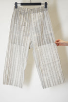 faded wide & short trousers pebble
