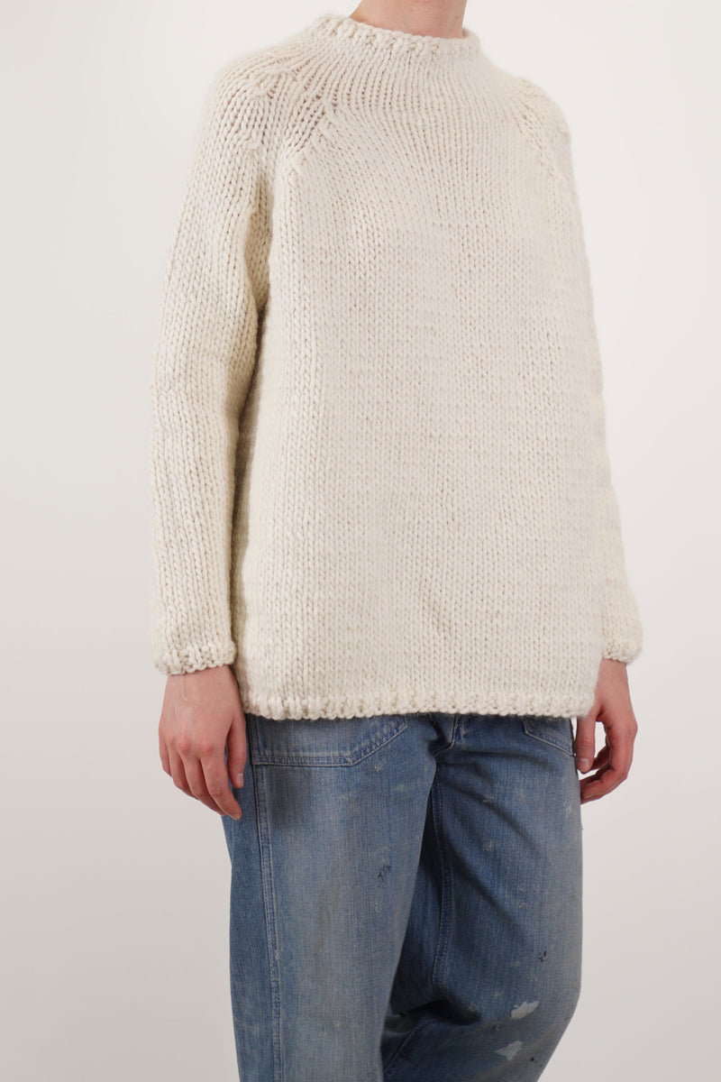 hand knitted dolcevita wool milk