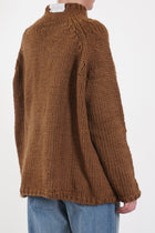 hand knitted dolcevita wool rust