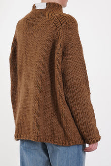 hand knitted dolcevita wool rust