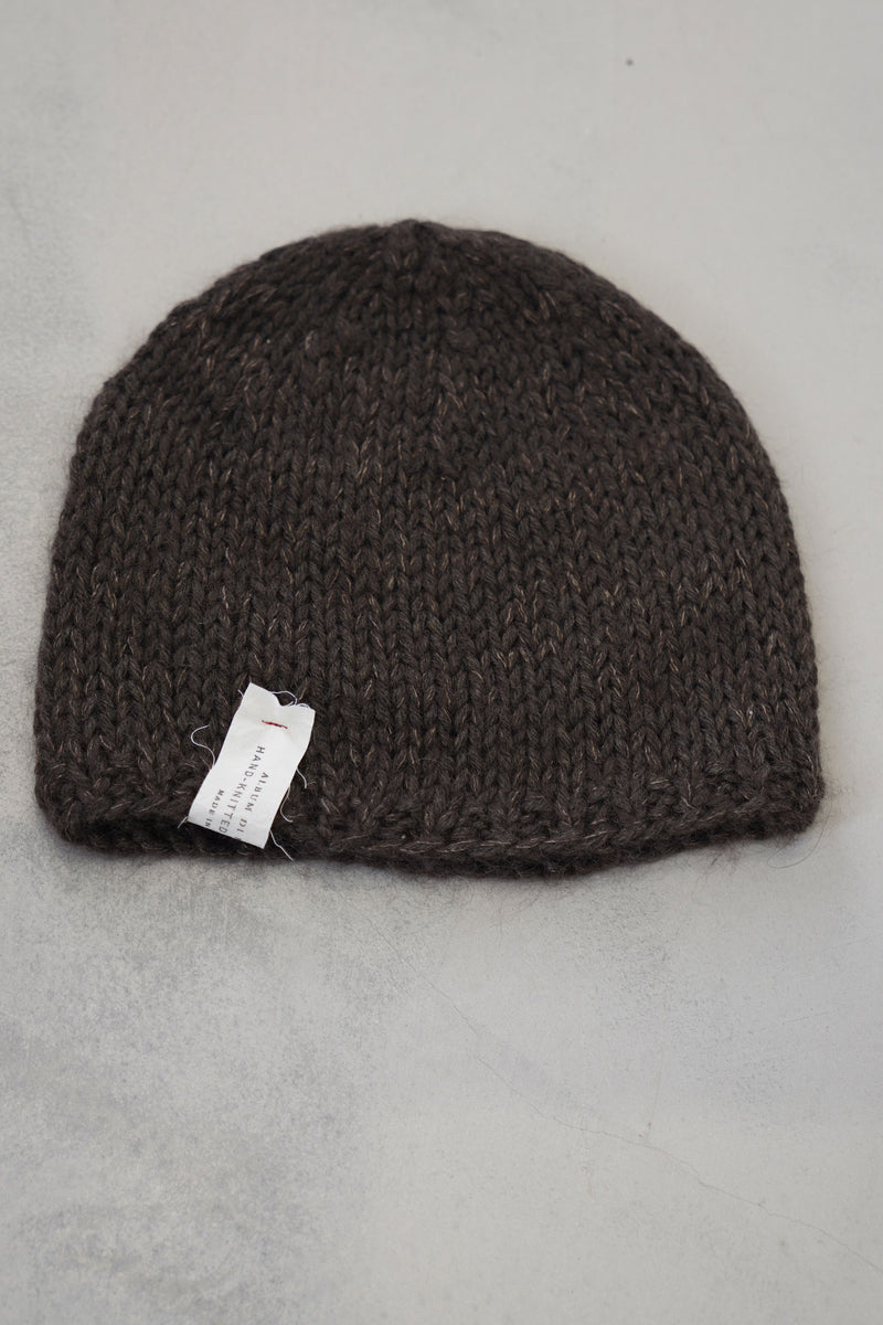 hand knitted hat chocolate