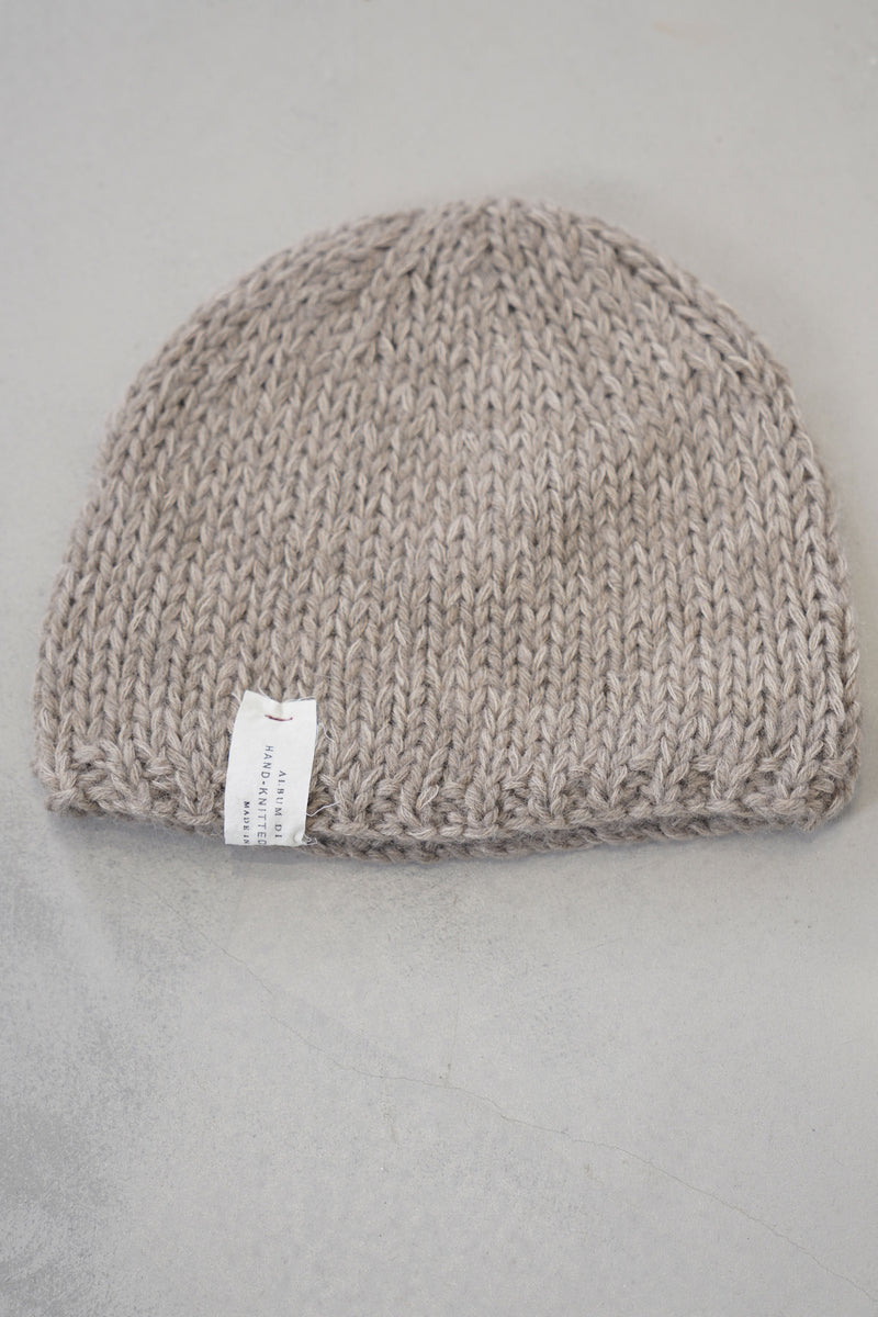 hand knitted hat pebble