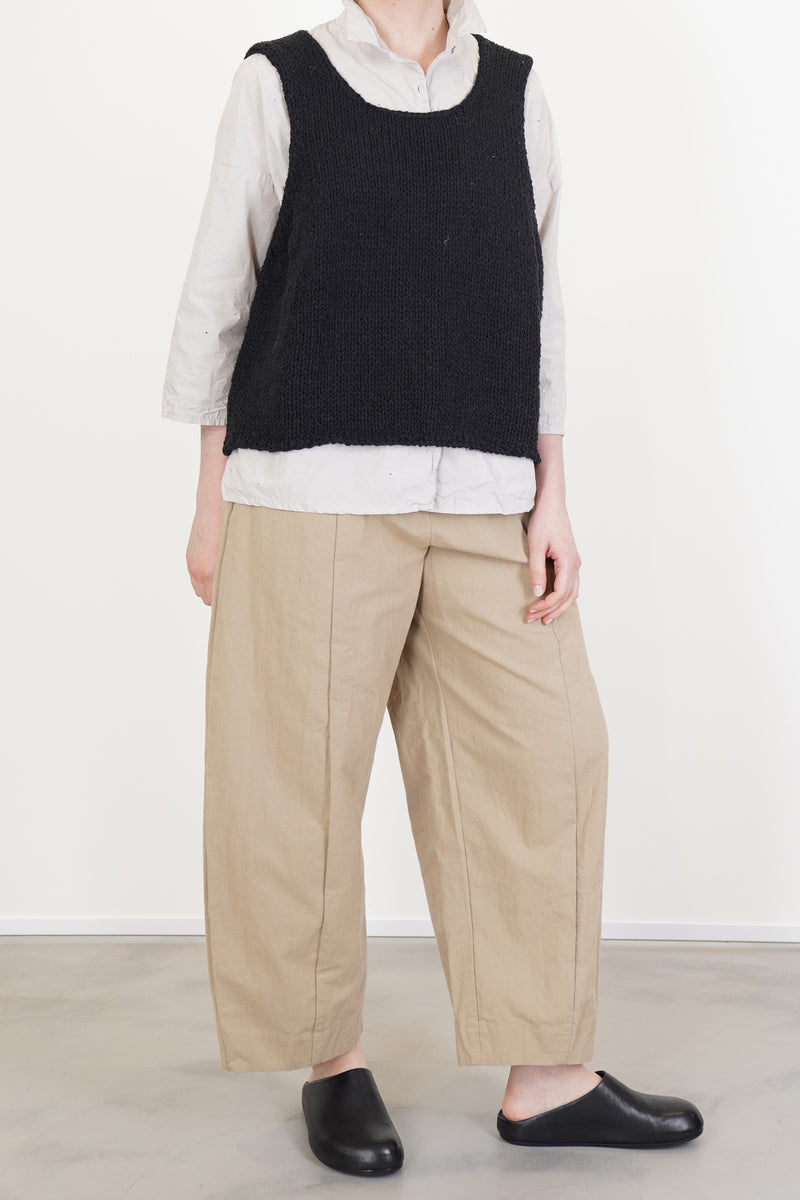 hk bourrette silk vest black