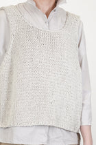 hk bourrette silk vest off-white