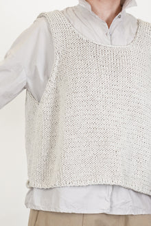 hk bourrette silk vest off-white