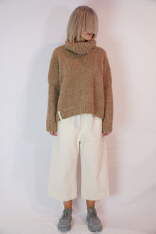 handknitted eco dolcevita sweater sugar
