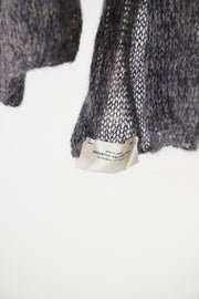 hk scarf plume chine mohair silk navy