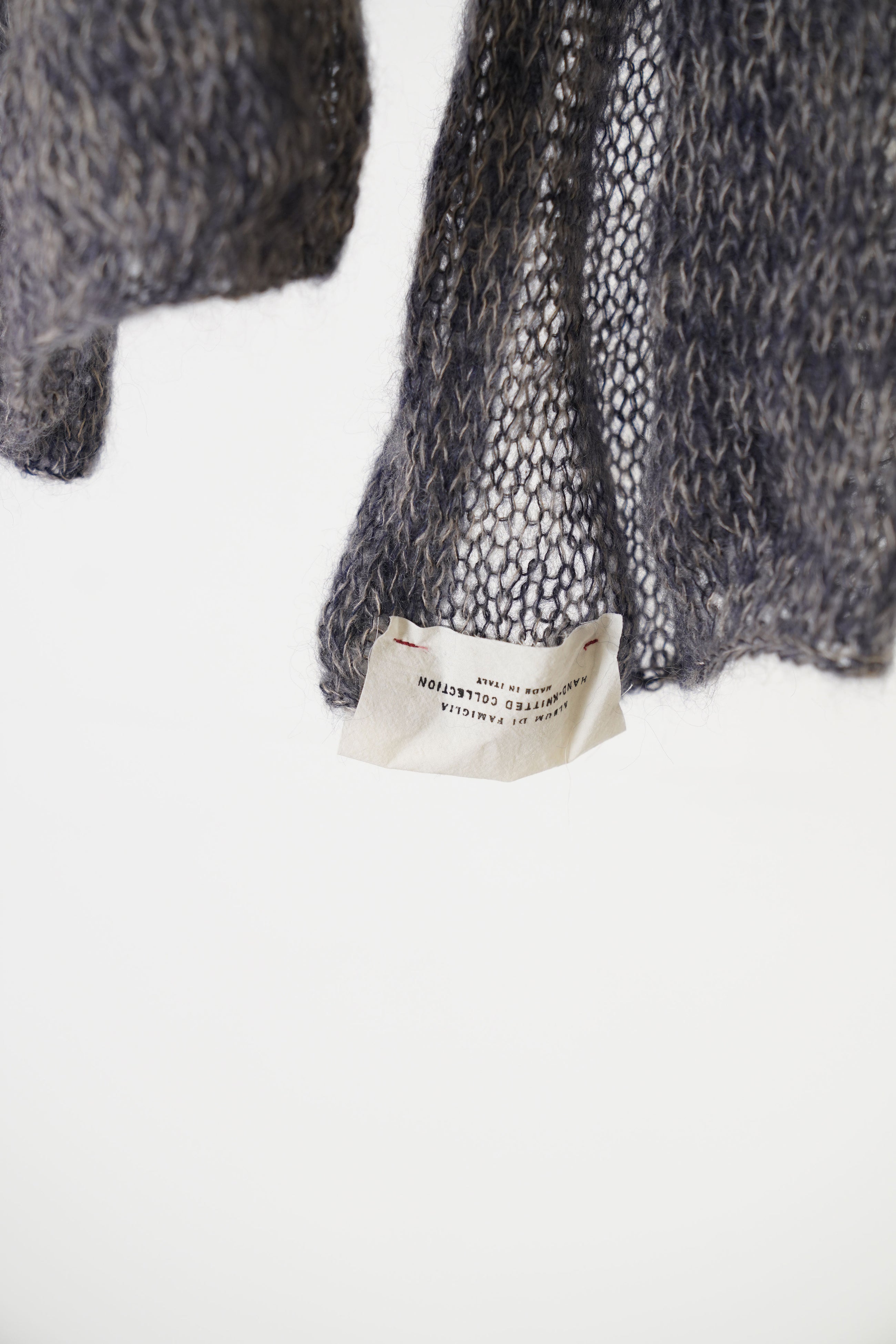 hk scarf plume chine mohair silk navy