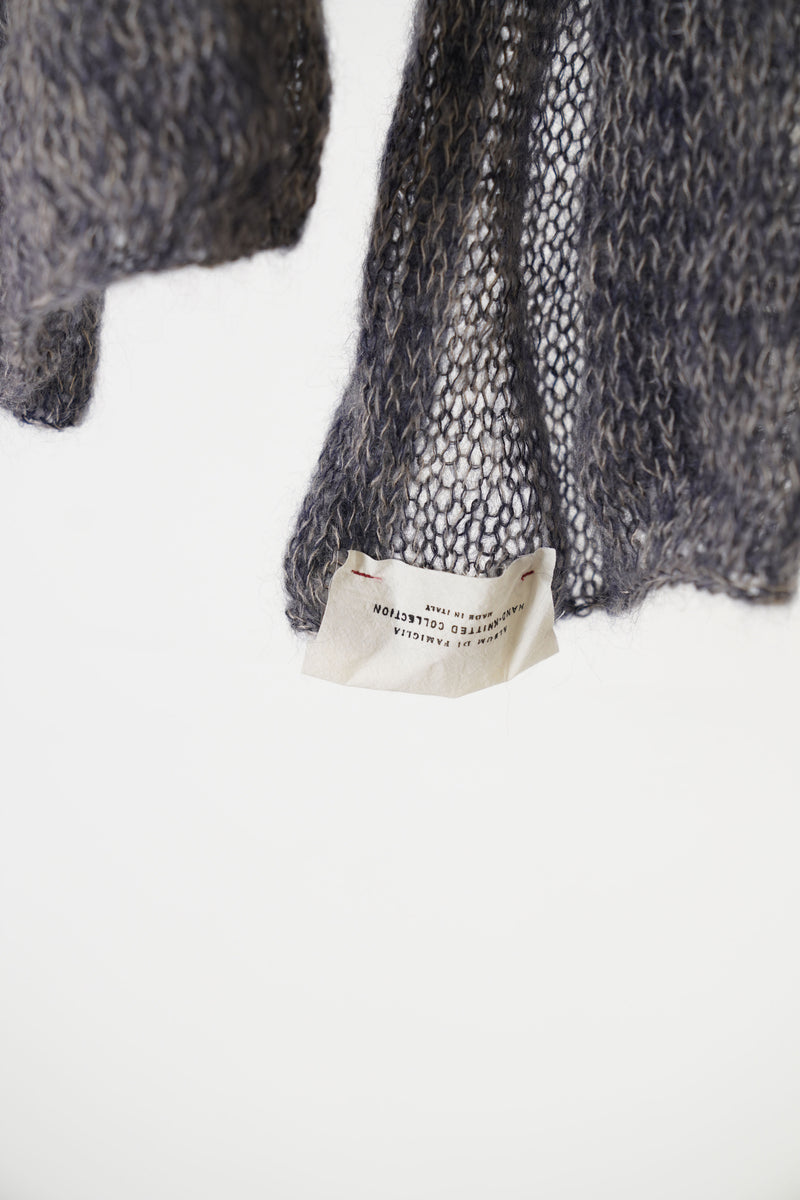 hk scarf plume chine mohair silk navy