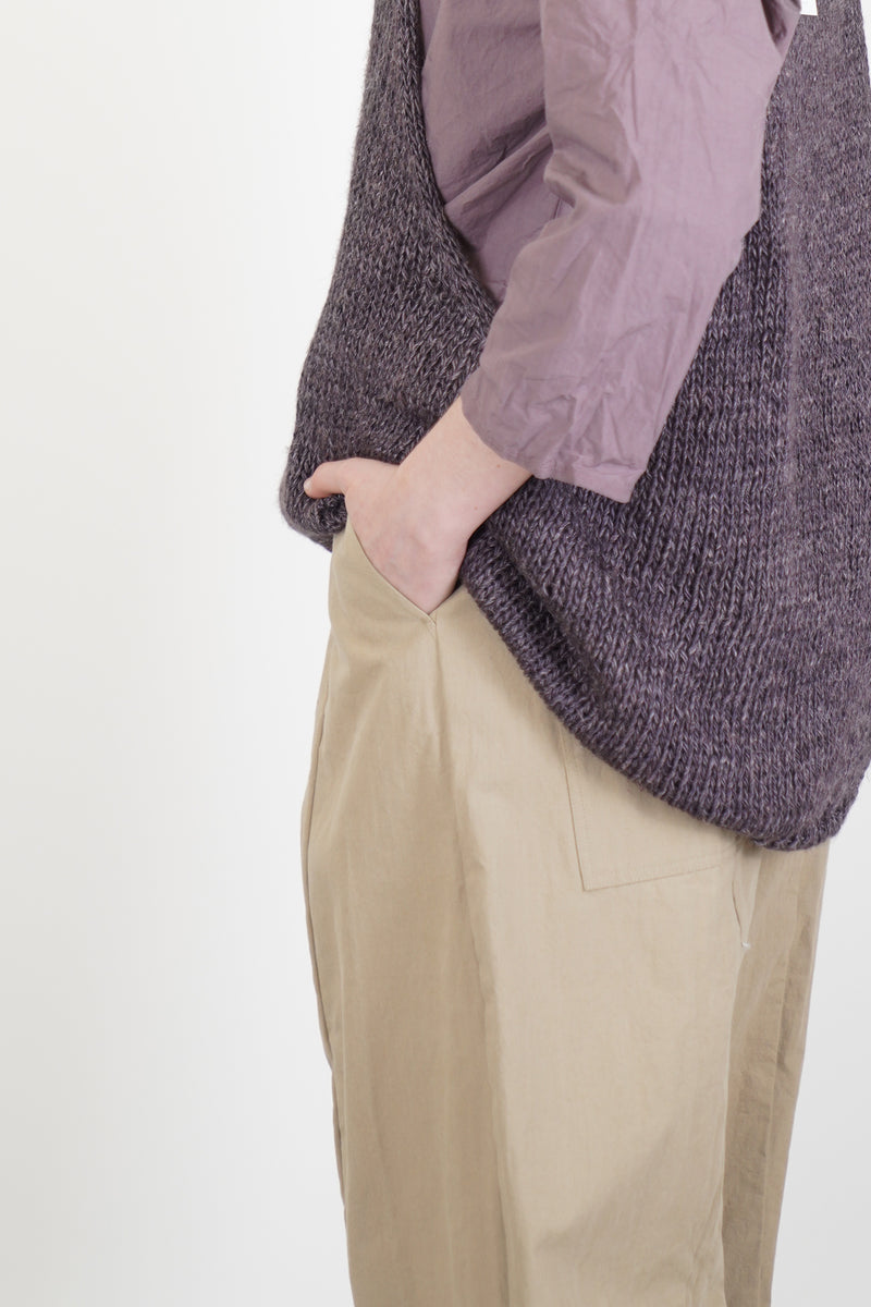 hk vest silk linen grape