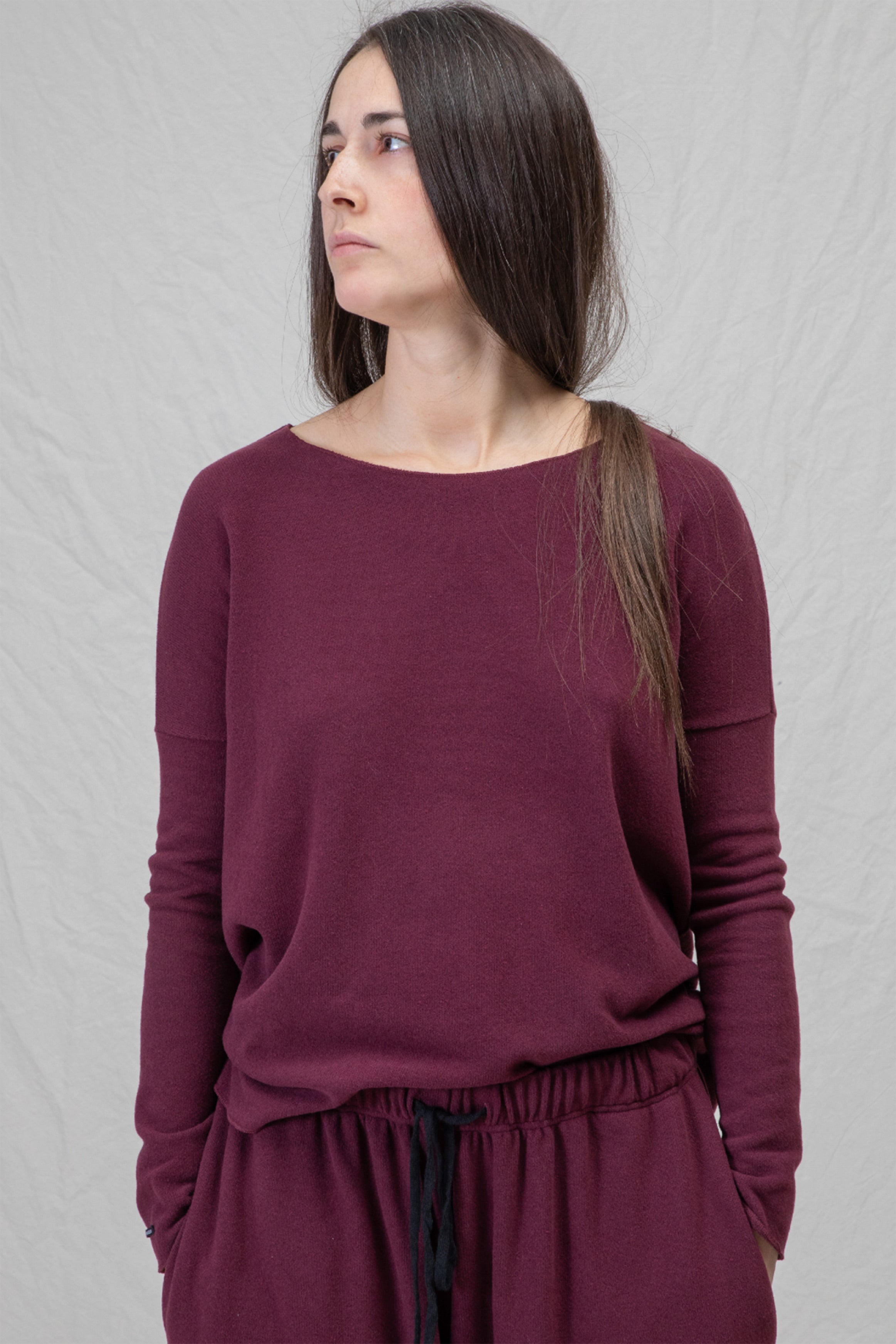 wide essential trousers jp wine