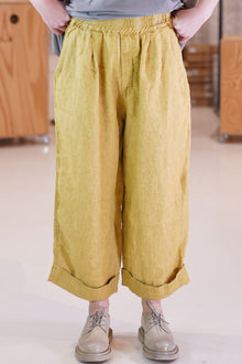 linen bragoni sun yellow