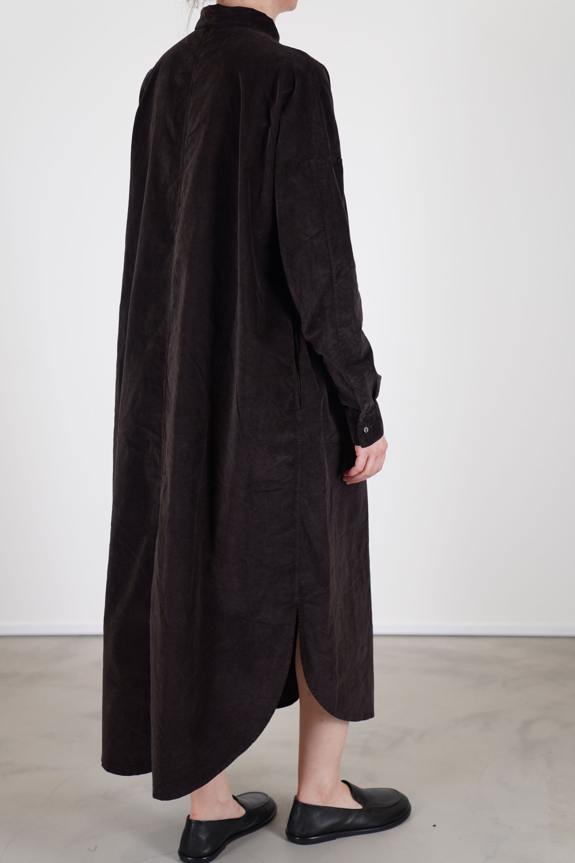 long shirt dress velvet chocolate