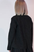 loose blazer cw herringbone black