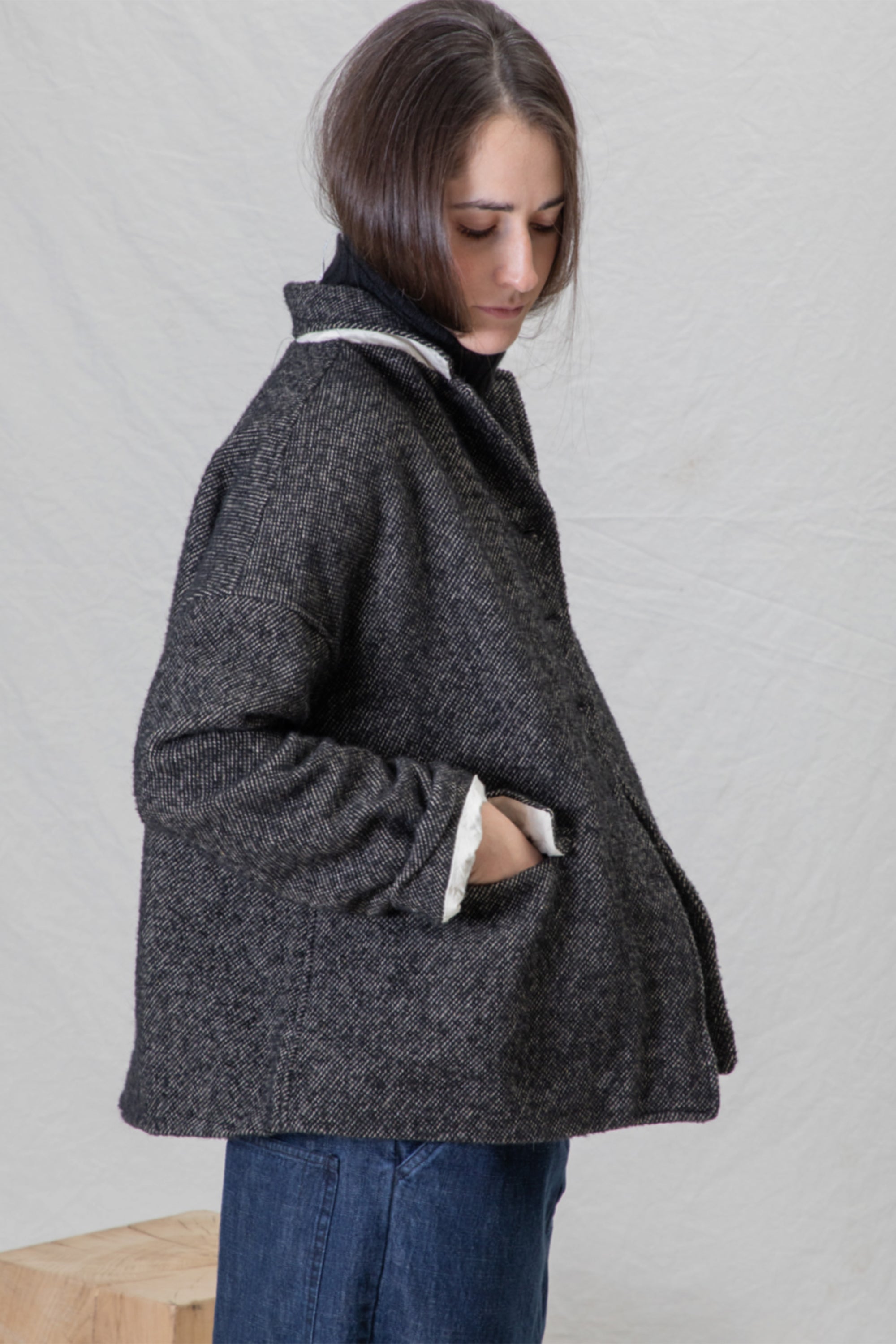 loose blazer wn black