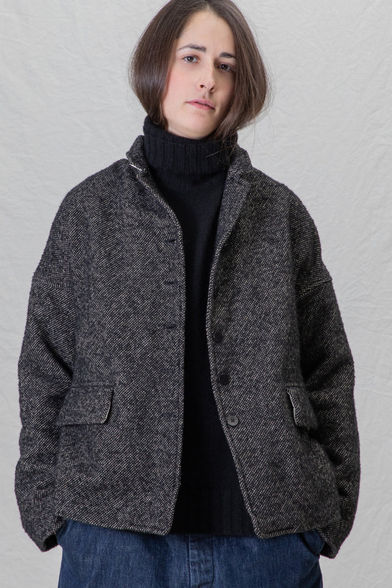 loose blazer wn black