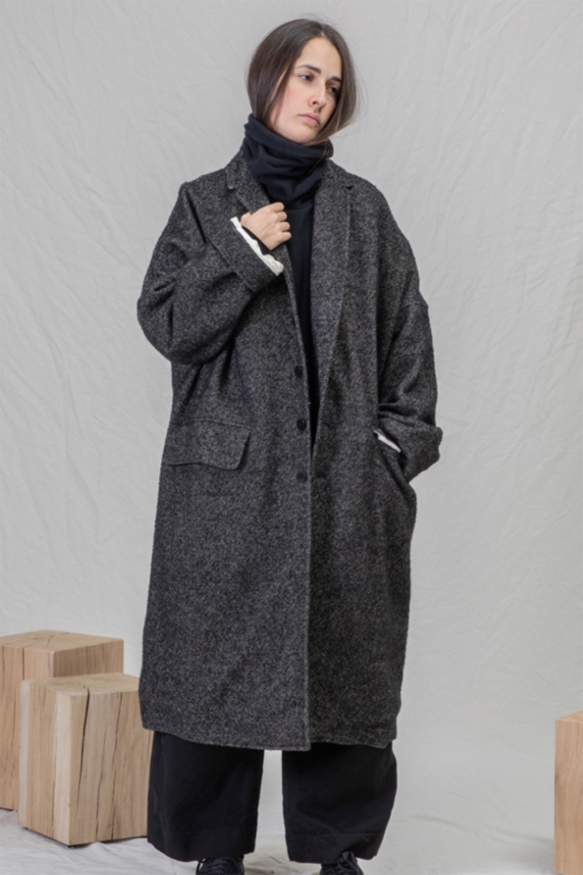loose coat wn black