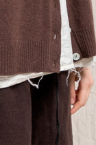 cashmere open vest chestnut