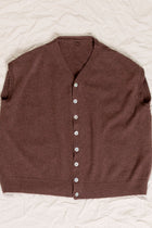 cashmere open vest chestnut
